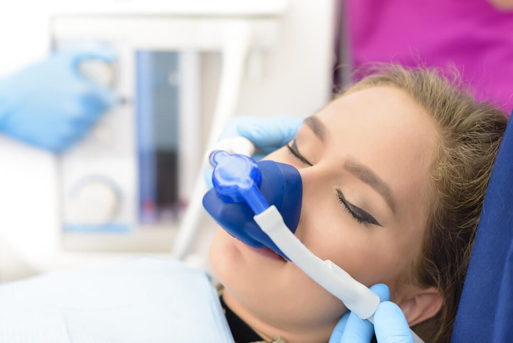 Picture of a lady undergoing sedation dentistry